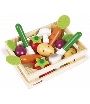 Janod J05611 - Verduras de madera, Set de 12 color/modelo surtido